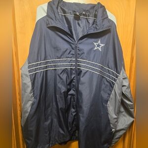 Dallas Cowboys NFL Reebok SI Mens Jacket Windbreaker size XXL Blue